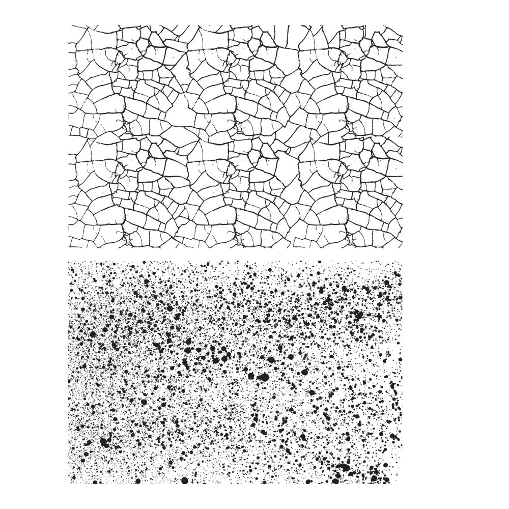 Tim Holtz Cling Rubber Stamps CRACKS & SPECKS cms186