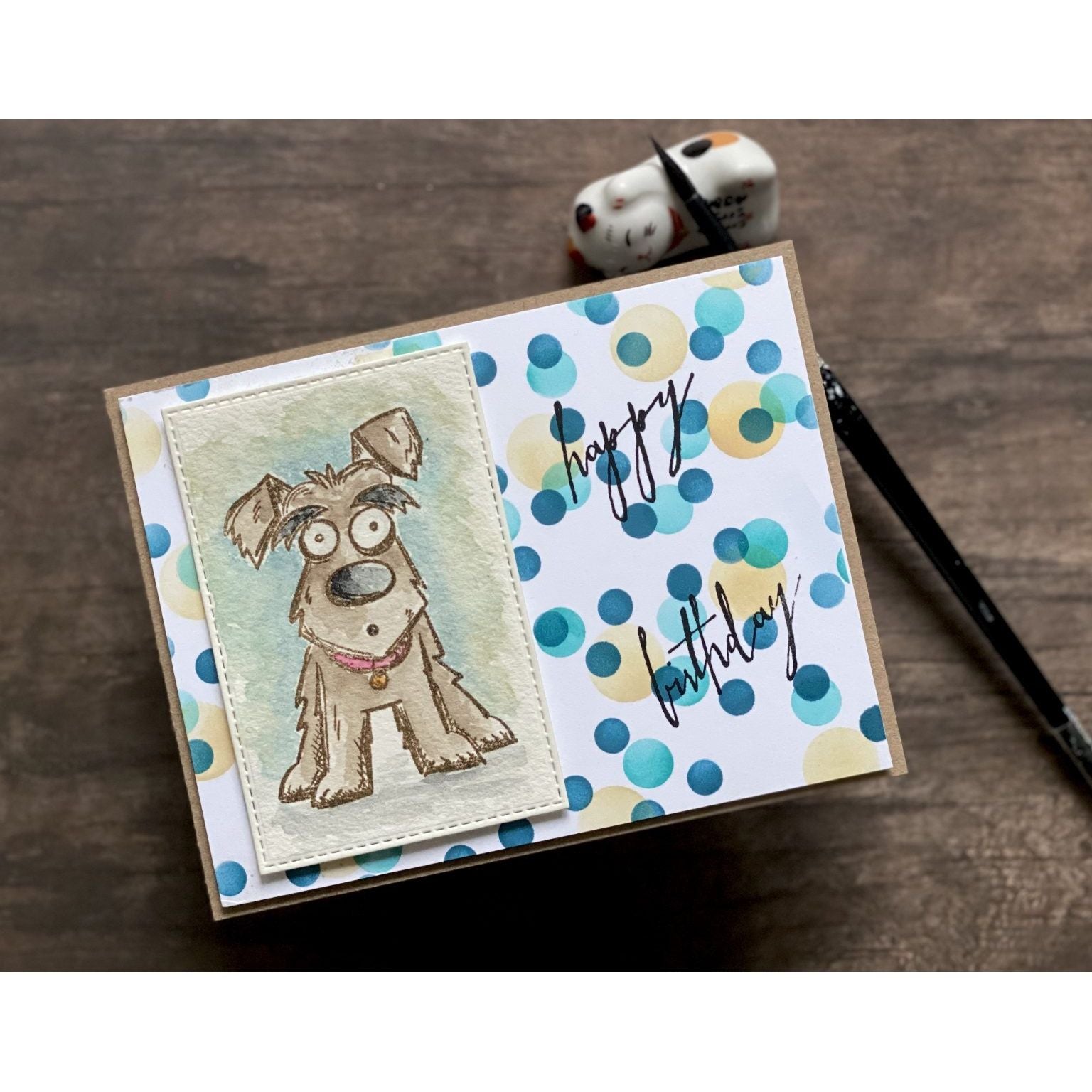 Tim Holtz Cling Rubber Stamps CRAZY DOGS CMS271 happy birthday | color-code:ALT01