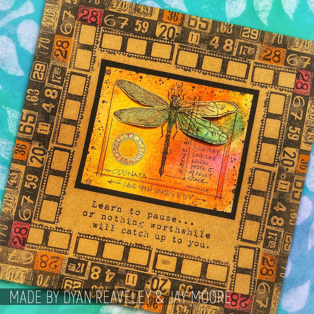 Tim Holtz Cling Rubber Stamps CREATIVE MUSE CMS046 dragonfly
