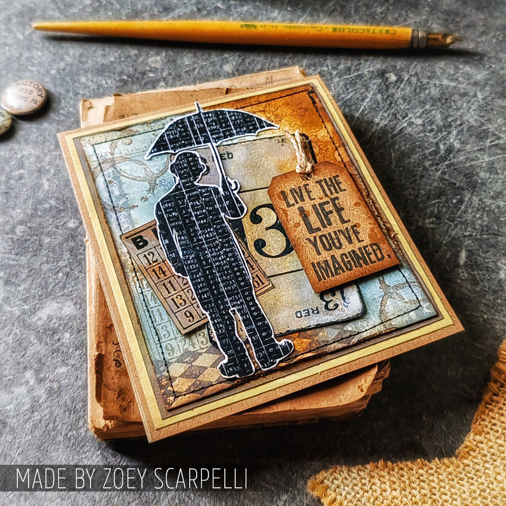 Tim Holtz Cling Rubber Stamps CREATIVE MUSE CMS046 live life