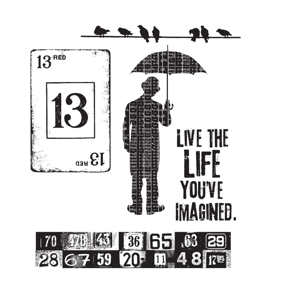 Tim Holtz Cling Rubber Stamps CREATIVE MUSE CMS046
