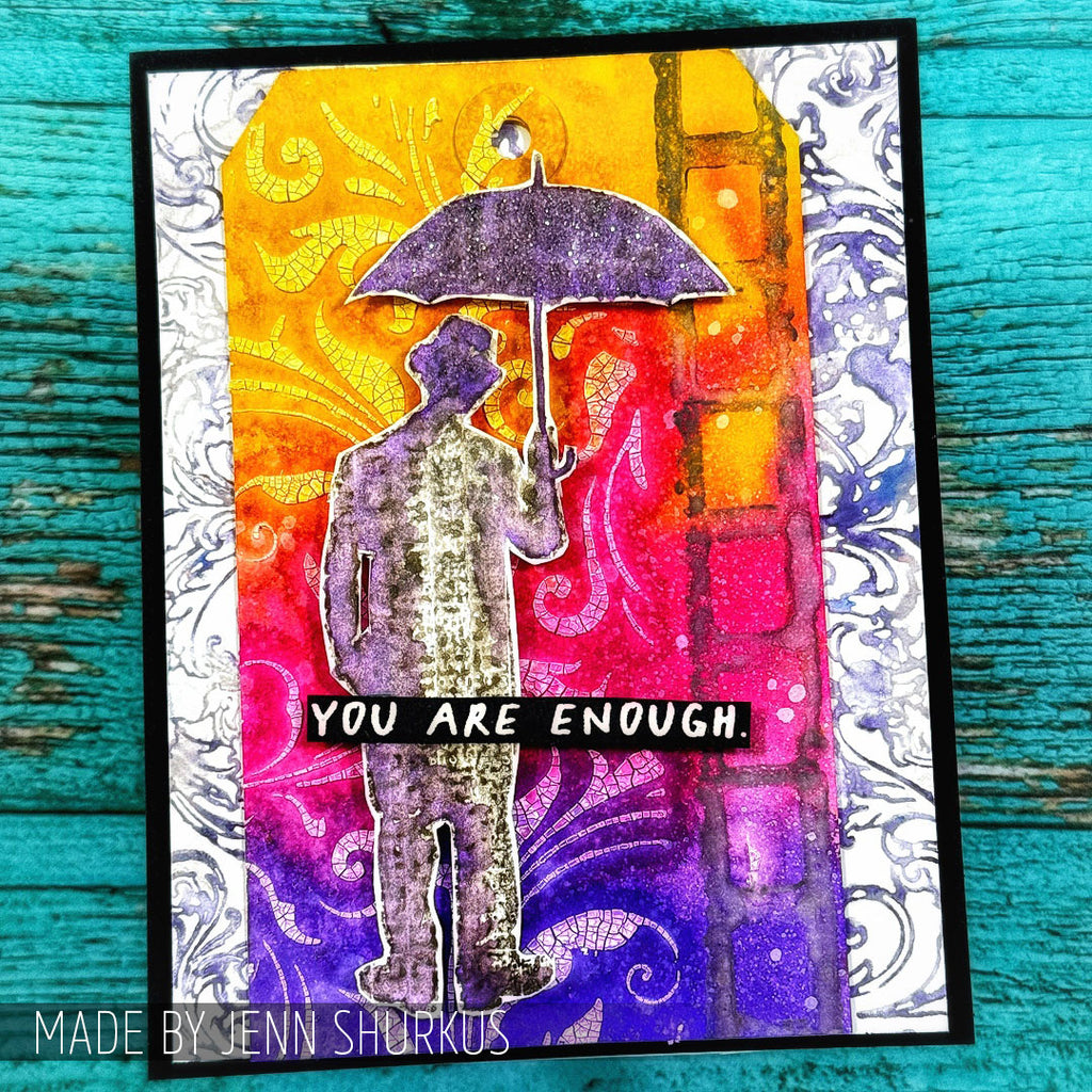 Tim Holtz Cling Rubber Stamps CREATIVE MUSE CMS046 umbrella