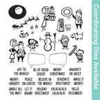 Tim Holtz Cling Rubber Stamps Christmas Cartoons cms473