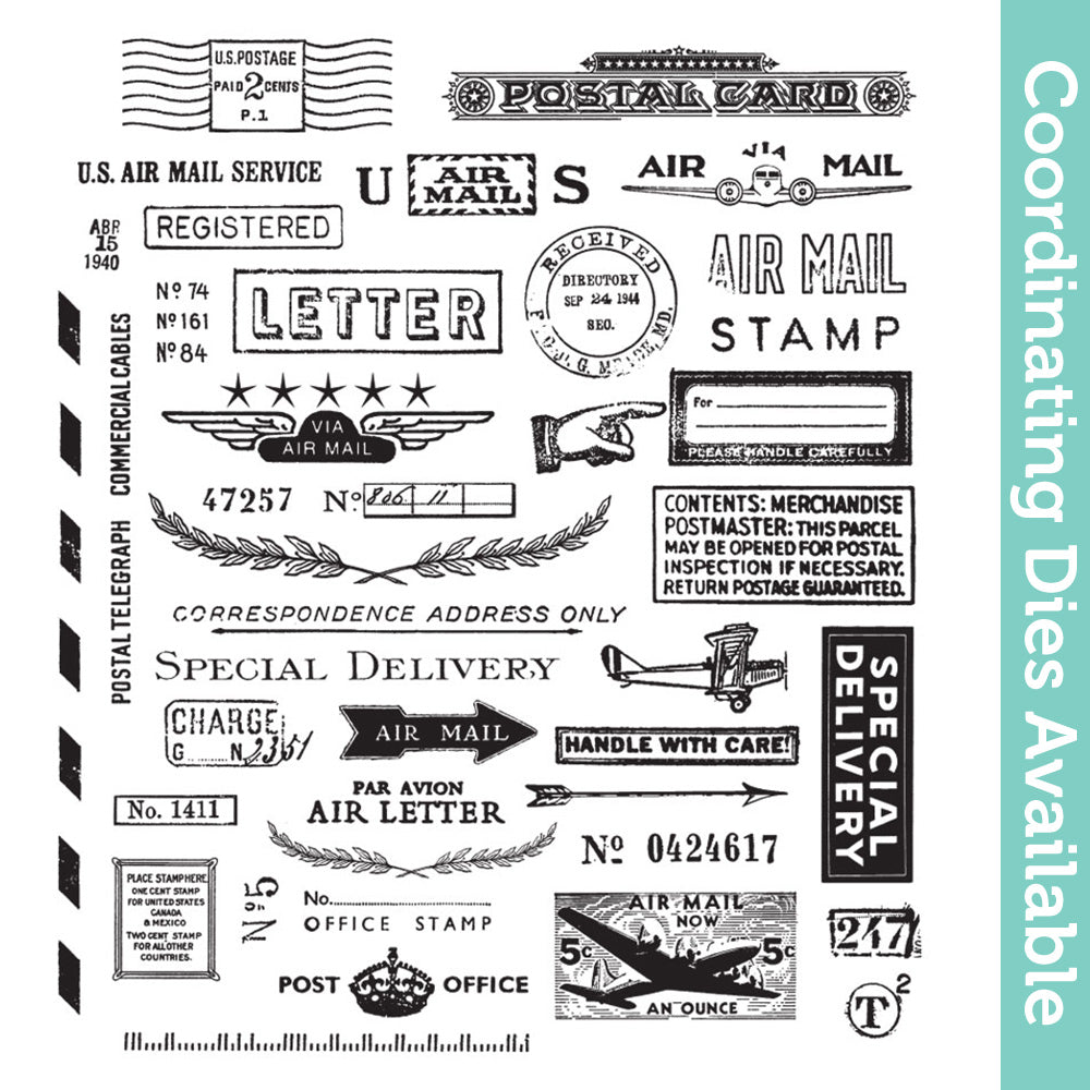 Tim Holtz Cling Rubber Stamps Correspondence cms225 1