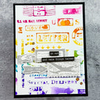 Tim Holtz Cling Rubber Stamps Correspondence cms225 rainbow letters