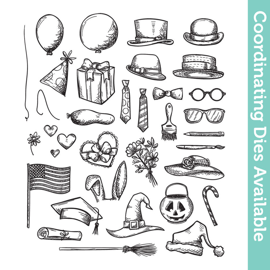 Tim Holtz Cling Rubber Stamps Crazy Things cms237 – Simon Says Stamp