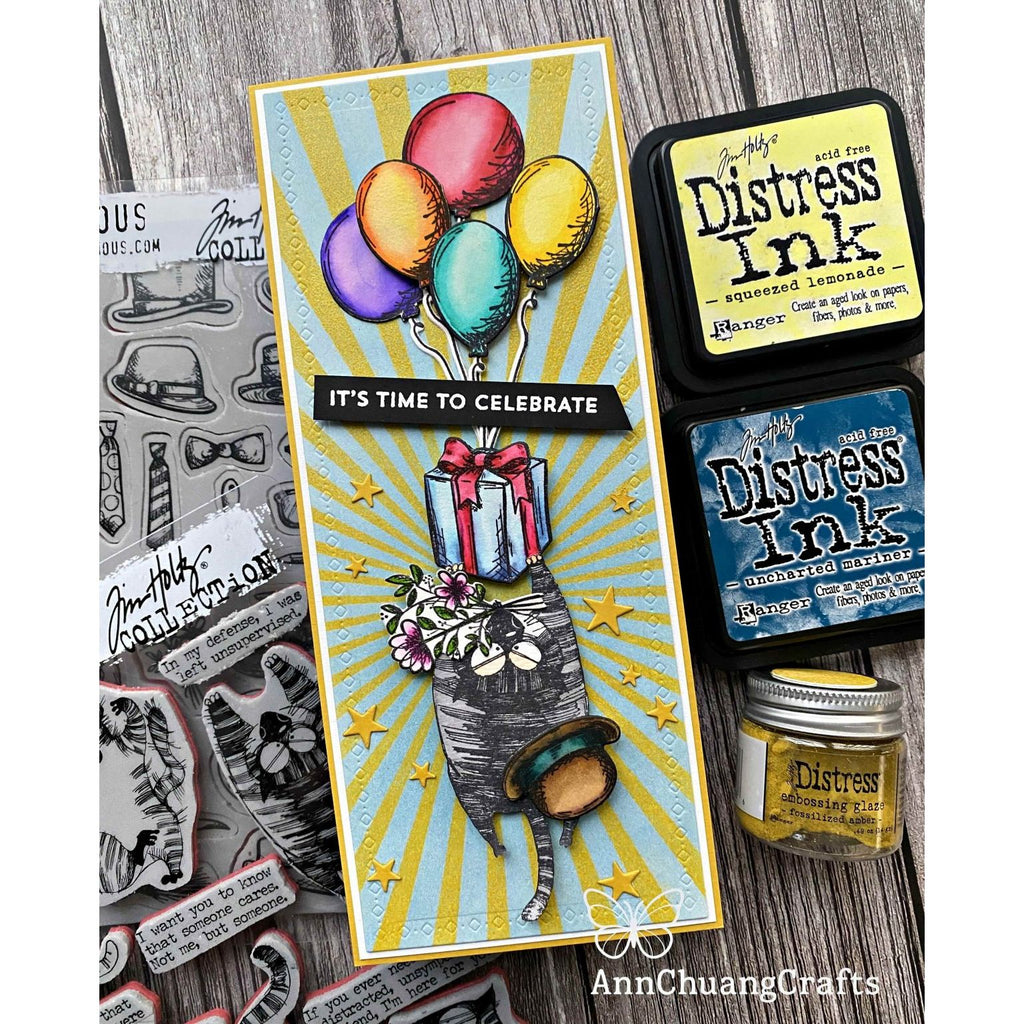 Tim Holtz Cling Rubber Stamps Crazy Things cms237 present | color-code:ALT02