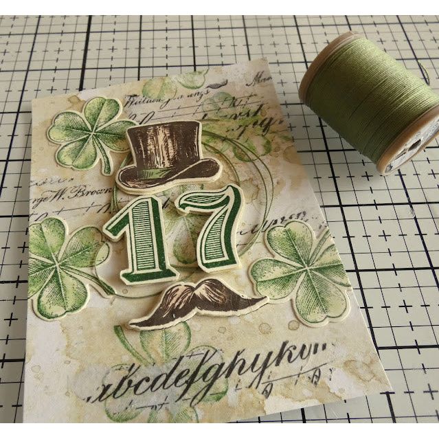 Tim Holtz Cling Rubber Stamps Curiosity Shop cms482 lucky number | color-code:ALT04