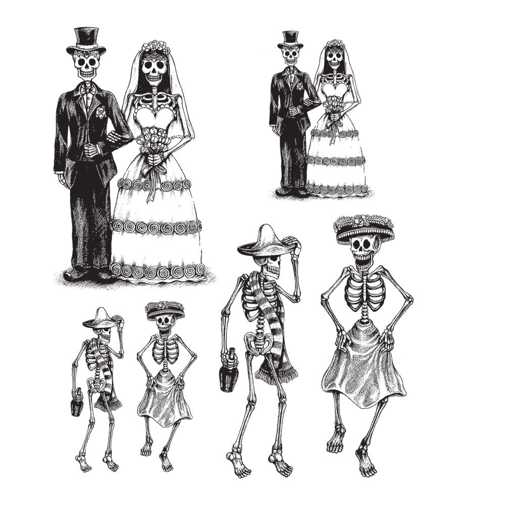 Tim Holtz Cling Rubber Stamps DAY OF THE DEAD #2 CMS278