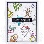 Tim Holtz Cling Rubber Stamps DECEMBER DOODLES CMS355 merry christmas