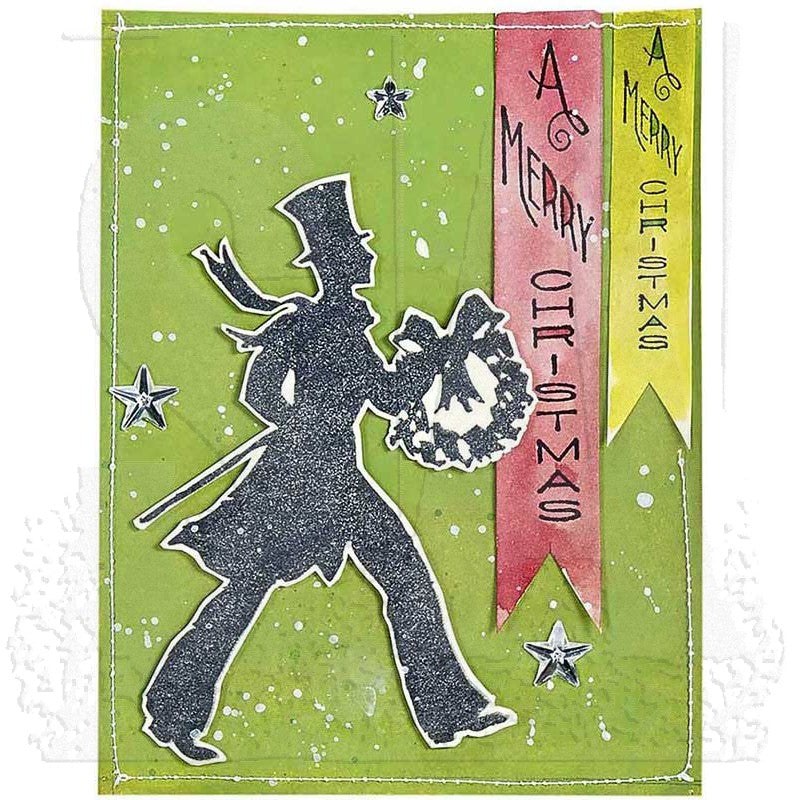 Tim Holtz Cling Rubber Stamps DECO CHRISTMAS cms176 christmas