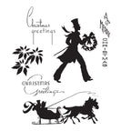 Tim Holtz Cling Rubber Stamps DECO CHRISTMAS cms176