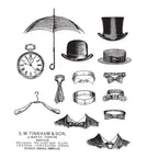 Tim Holtz Cling Rubber Stamps DISTINGUISHED CMS371