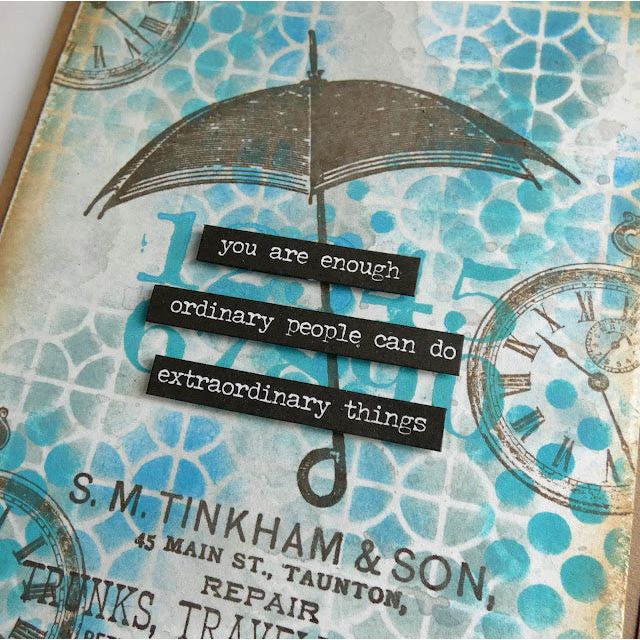 Tim Holtz Cling Rubber Stamps DISTINGUISHED CMS371 umbrella | color-code:ALT03