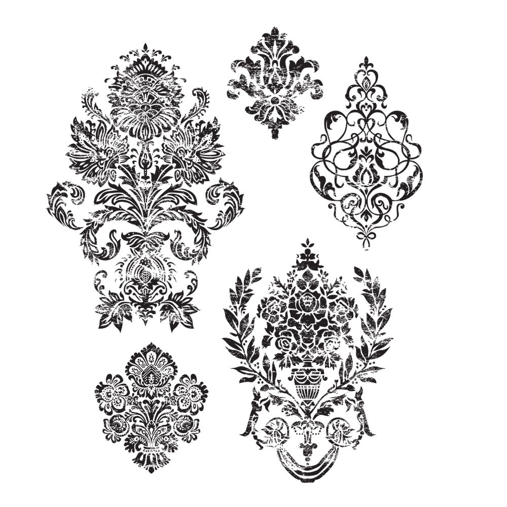 Tim Holtz Cling Rubber Stamps DISTRESS DAMASK cms190