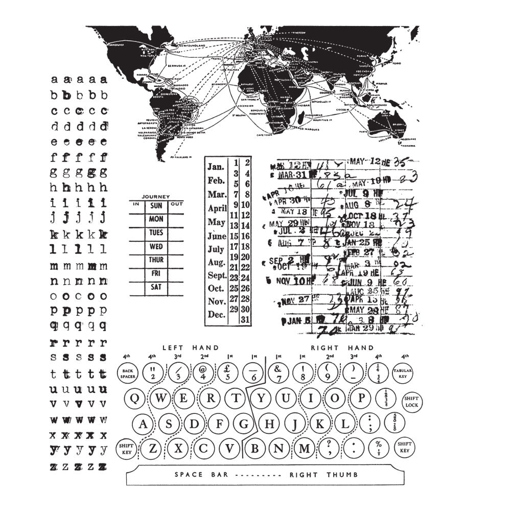 Tim Holtz Cling Rubber Stamps  DOCUMENTED CMS226