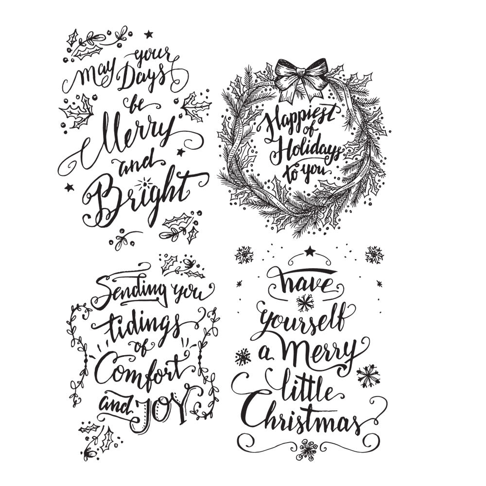 Tim Holtz Cling Rubber Stamps DOODLE GREETINGS #1 CMS285