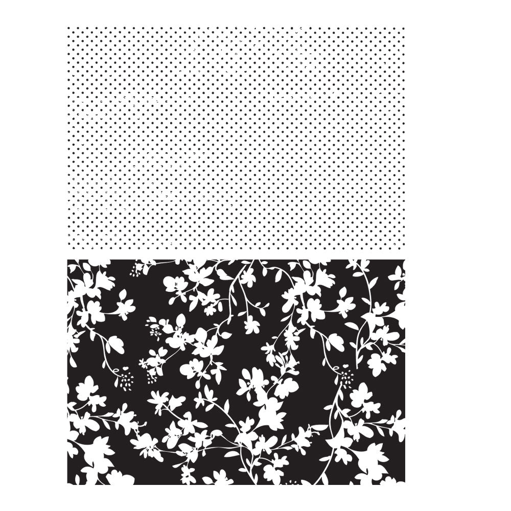 Tim Holtz Cling Rubber Stamps DOTS AND FLORAL CMS220