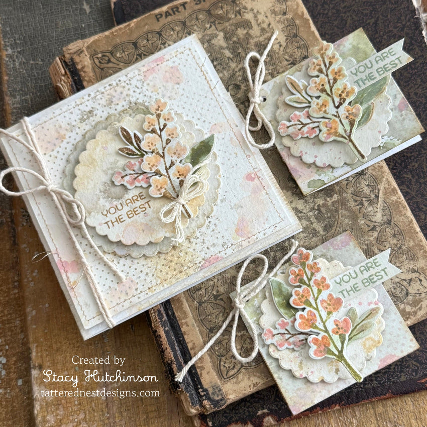 Tim Holtz Cling Rubber Stamps Dots and Floral CMS220 you are the best cards stacy hutchinson