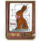 Tim Holtz Cling Rubber Stamps EASTER BLUEPRINTS cms144 bunny