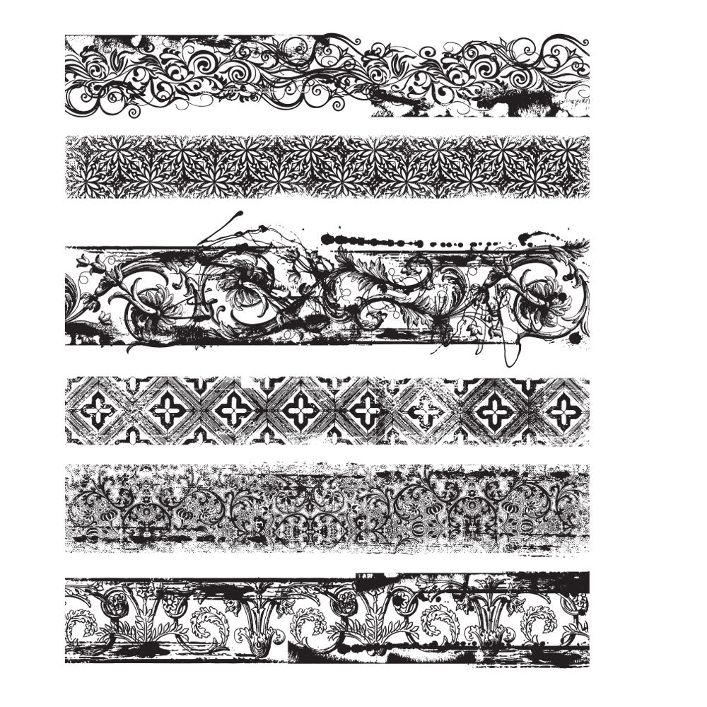 Tim Holtz Cling Rubber Stamps ECLECTIC  EDGES CMS399