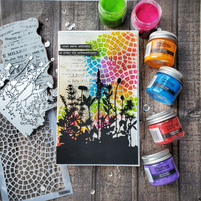 Tim Holtz Cling Rubber Stamps ETCETERA CMS302 rainbow