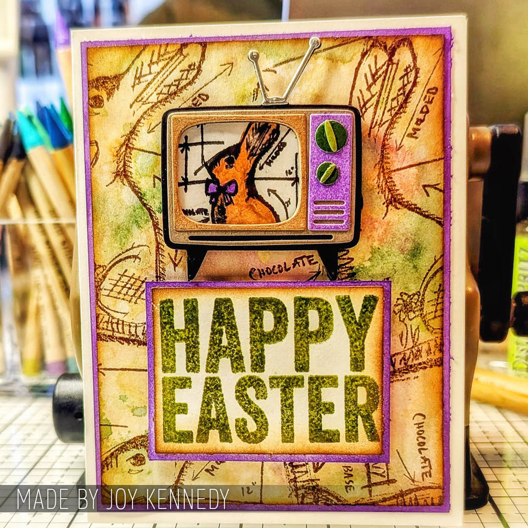 Tim Holtz Cling Rubber Stamps Easter Blueprints cms144 tv
