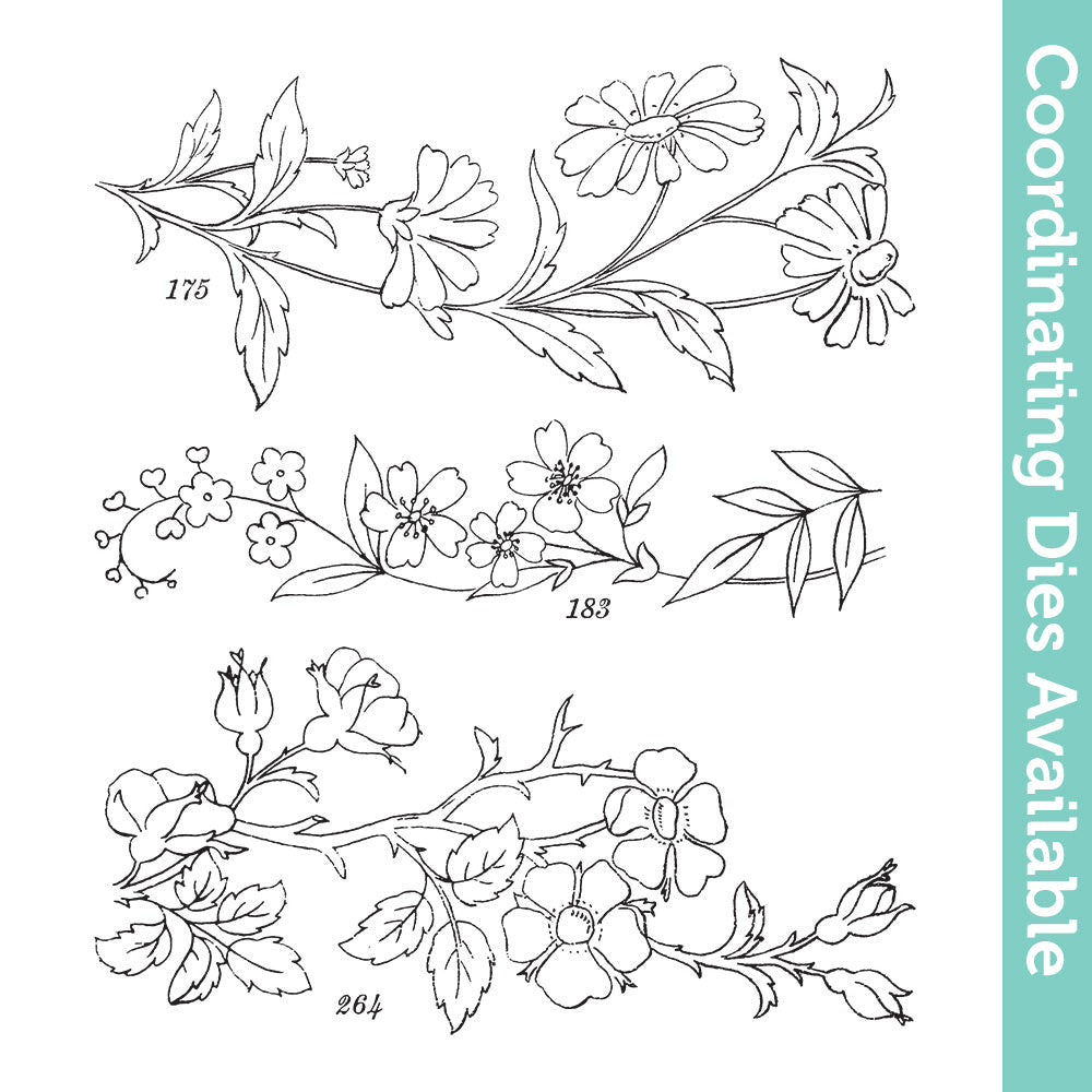 Tim Holtz Cling Rubber Stamps Embroidery cms486