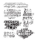 Tim Holtz Cling Rubber Stamps FADED TYPE CMS397