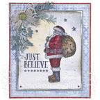 Tim Holtz Cling Rubber Stamps FESTIVE SKETCH CMS283 just believe