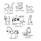 Tim Holtz Cling Rubber Stamps FUNNY FARM CMS361
