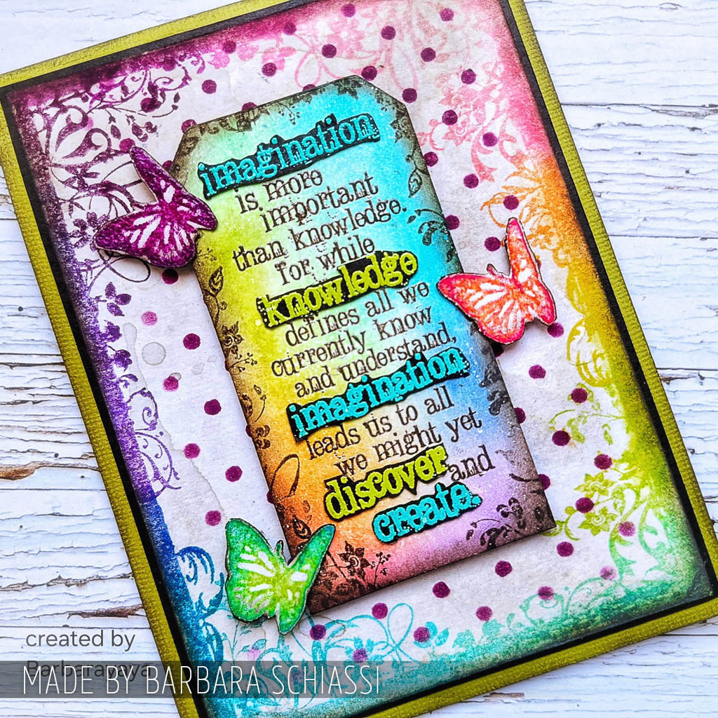 Tim Holtz Cling Rubber Stamps Fairytale Frenzy cms058 butterflies