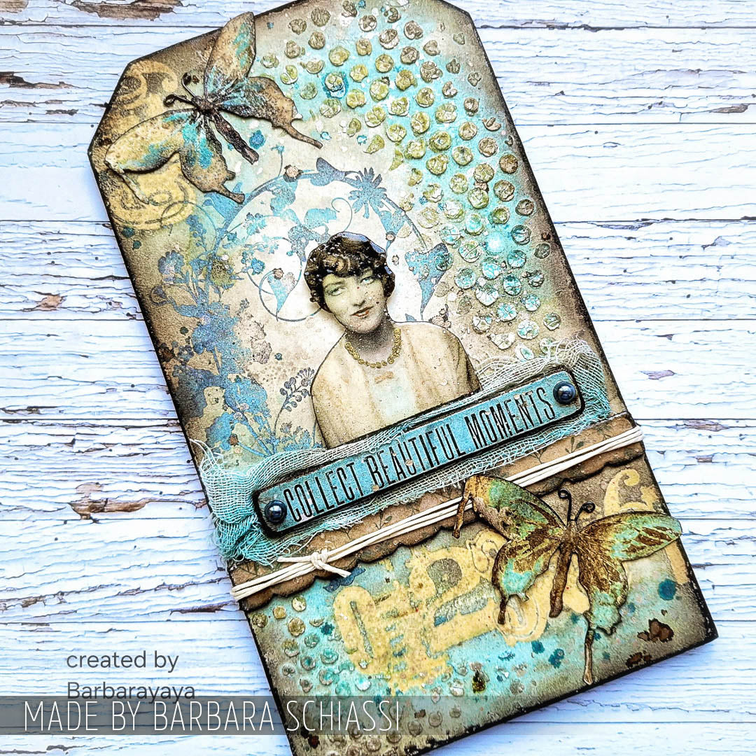 Tim Holtz Cling Rubber Stamps Fairytale Frenzy cms058 moth