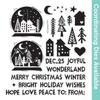 Tim Holtz Cling Rubber Stamps Festive Print cms472