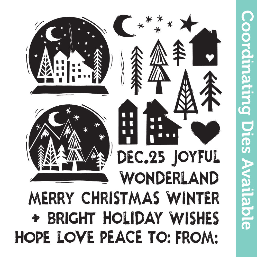 Tim Holtz Cling Rubber Stamps Festive Print cms472