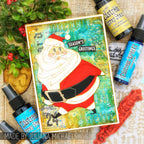 Tim Holtz Cling Rubber Stamps Festive Sounds cms048 santa