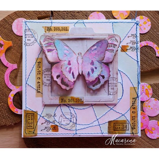 Tim Holtz Cling Rubber Stamps Field Notes cms396 btterfly