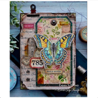 Tim Holtz Cling Rubber Stamps Field Notes cms396 emma williams butterfly