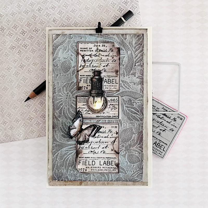 Tim Holtz Cling Rubber Stamps Field Notes cms396 light bulb