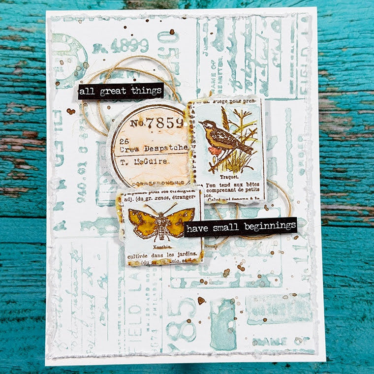 Tim Holtz Cling Rubber Stamps Field Notes cms396 small beginnings