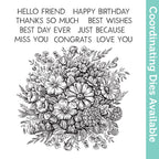 Tim Holtz Cling Rubber Stamps Floristry With Acrylic Grid Block cms485