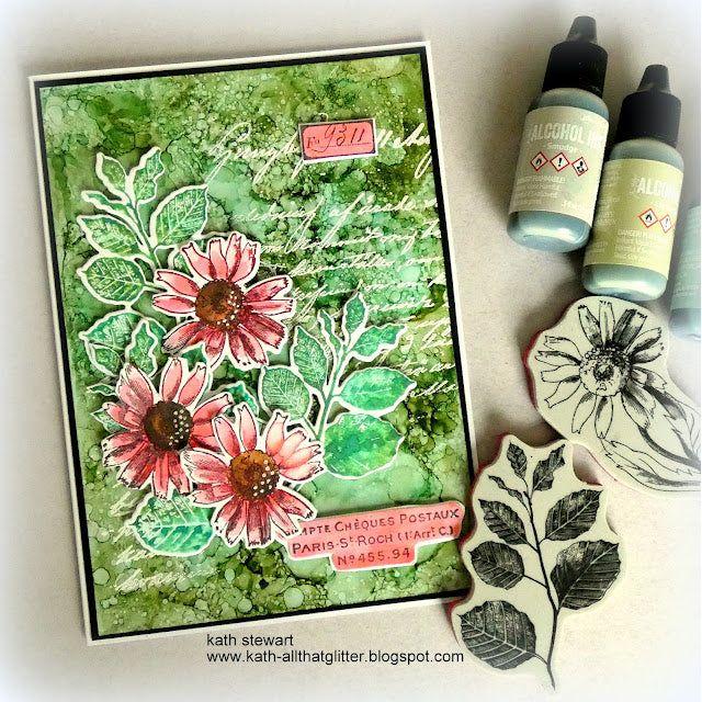 Tim Holtz Cling Rubber Stamps French Garden cms487 flowers | color-code:ALT03