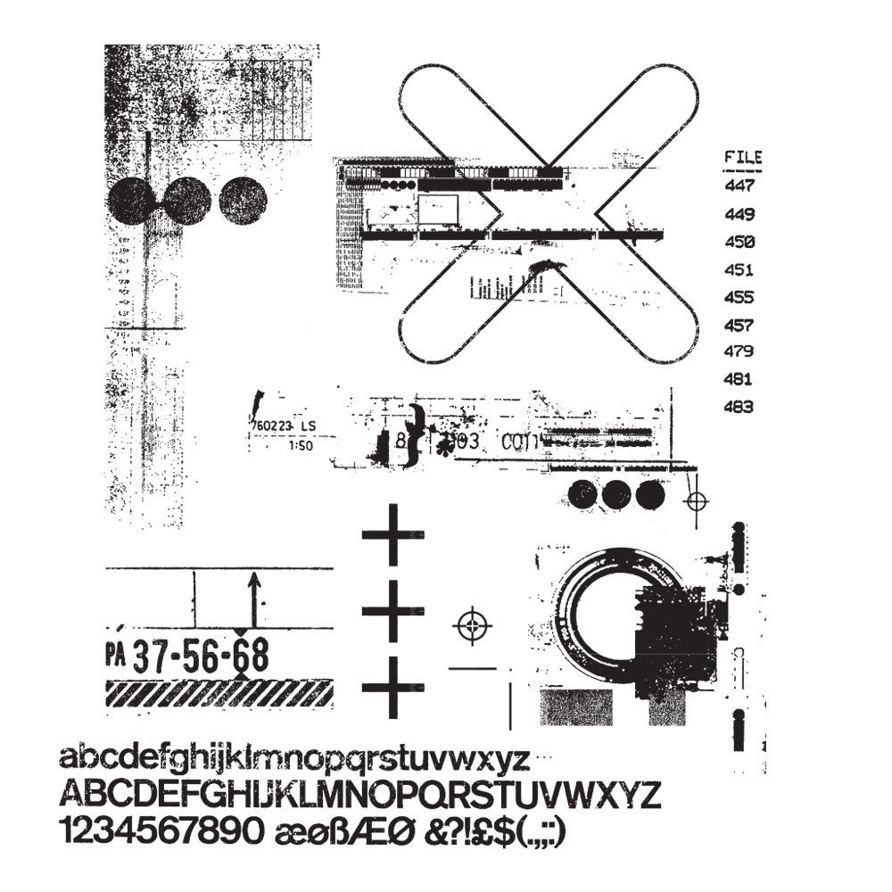 Tim Holtz Cling Rubber Stamps GLITCH 2 CMS404
