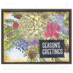 Tim Holtz Cling Rubber Stamps GLORIOUS GATHERINGS WITH GRID BLOCK CMS351 berries