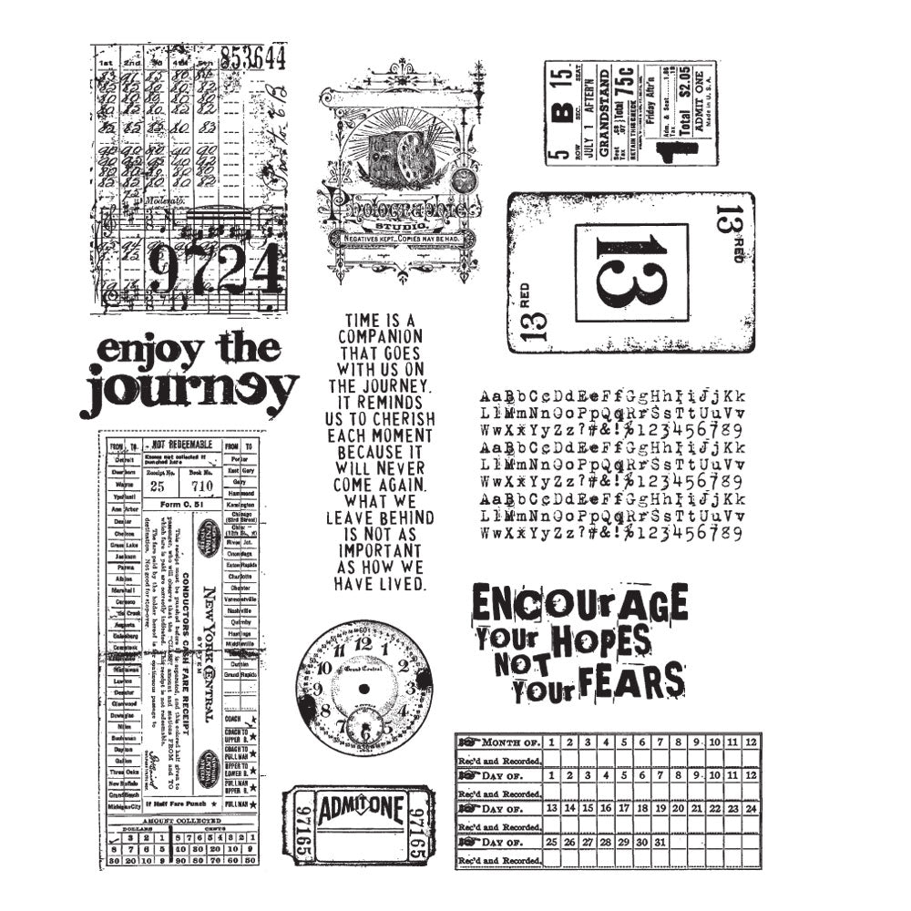 Tim Holtz Cling Rubber Stamps GOING SOMEWHERE CMS090