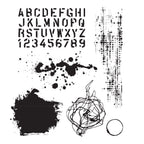 Tim Holtz Cling Rubber Stamps GRUNGED CMS402