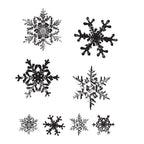Tim Holtz Cling Rubber Stamps GRUNGE FLAKES cms098 Snowflakes