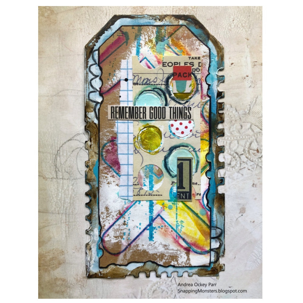 Tim Holtz Cling Rubber Stamps Glitch 2 CMS404 lots of patterns tag andrea ockey parr | color-code:ALT04