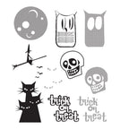 Tim Holtz Cling Rubber Stamps HALFTONE HALLOWEEN CMS199
