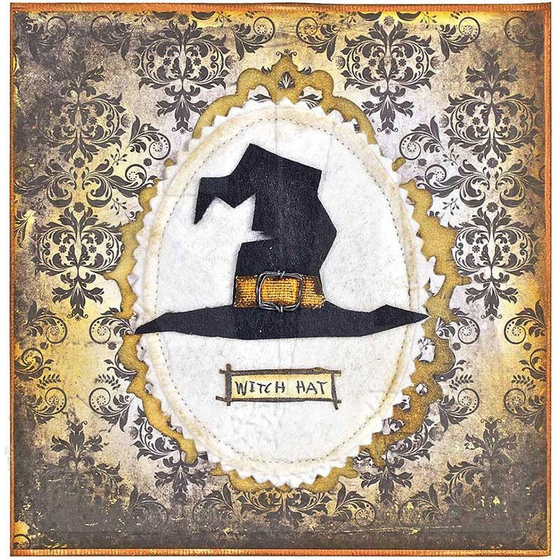 Tim Holtz Cling Rubber Stamps HALLOWEEN BLUEPRINTS 3 CMS200 hat